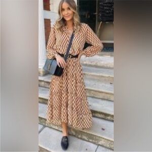 Zara Tiered Long Dress size S